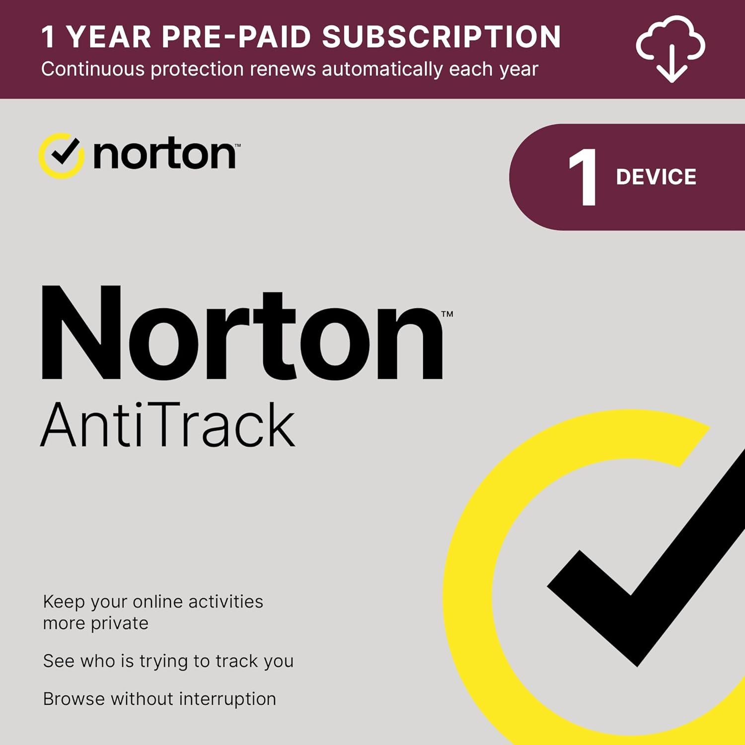 Norton AntiTrack for 1 PC or Mac 