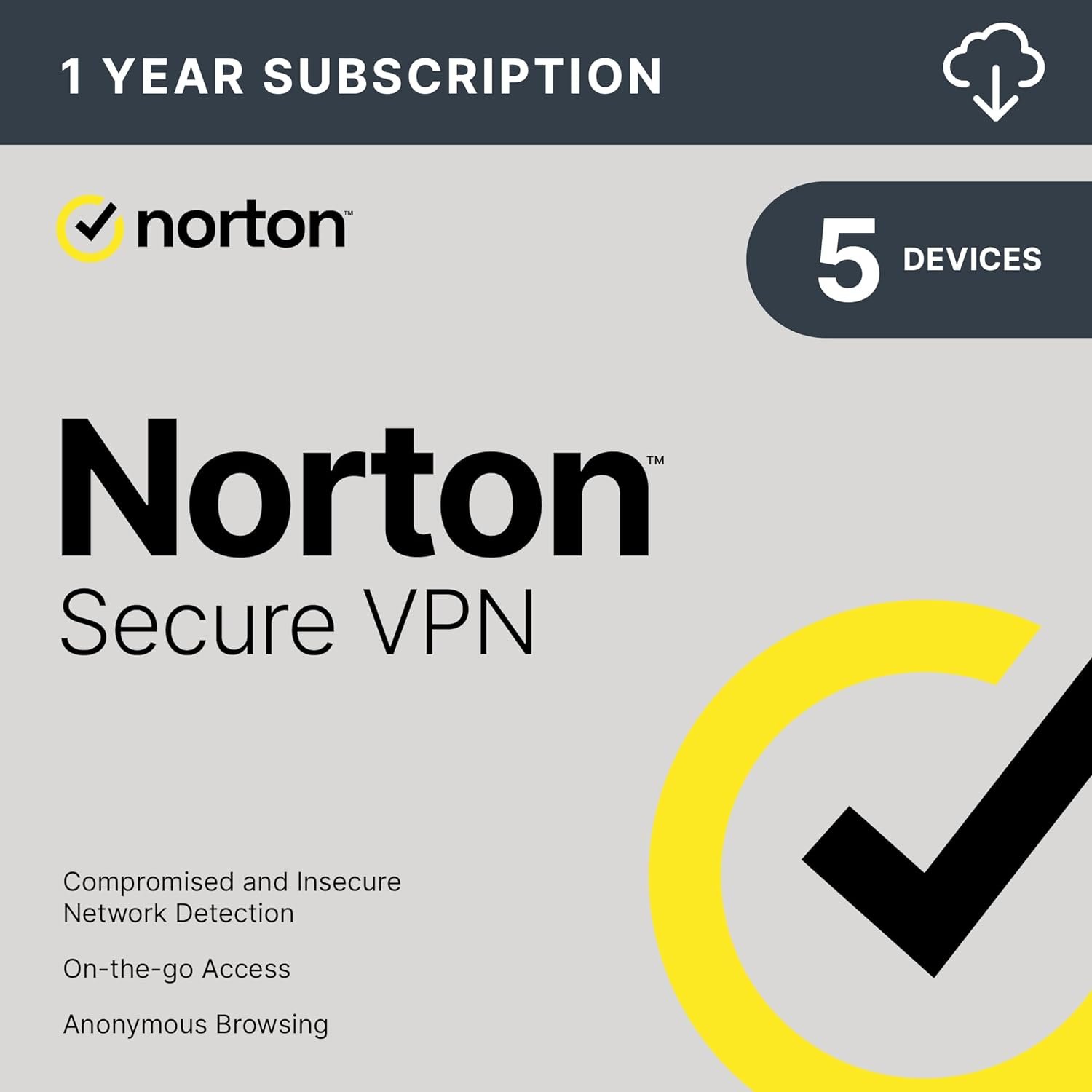 Norton Secure VPN 2024 for up to 5 Devices